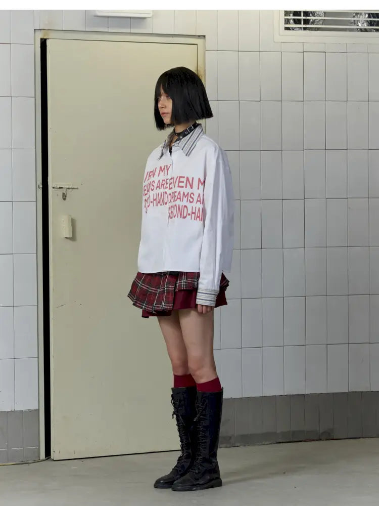 College Style Asymmetric Suit Pleated Skirt【s0000014205】