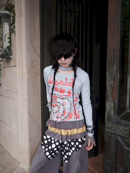 Asymmetrical Long Sleeve Top【s0000015147】