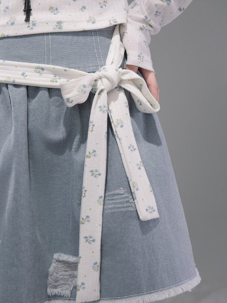 Flower Shadow White Knitwear【s0000015733】