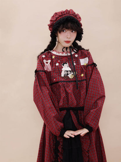 Embroidered Lantern Sleeve Shirt【s0000019283】