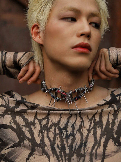 Handmade Irregular Heavy Punk Necklace【s0000018912】