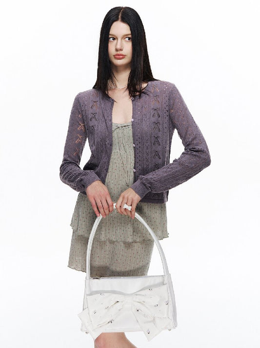 Openwork Cherry Blossom Cardigan【s0000015877】