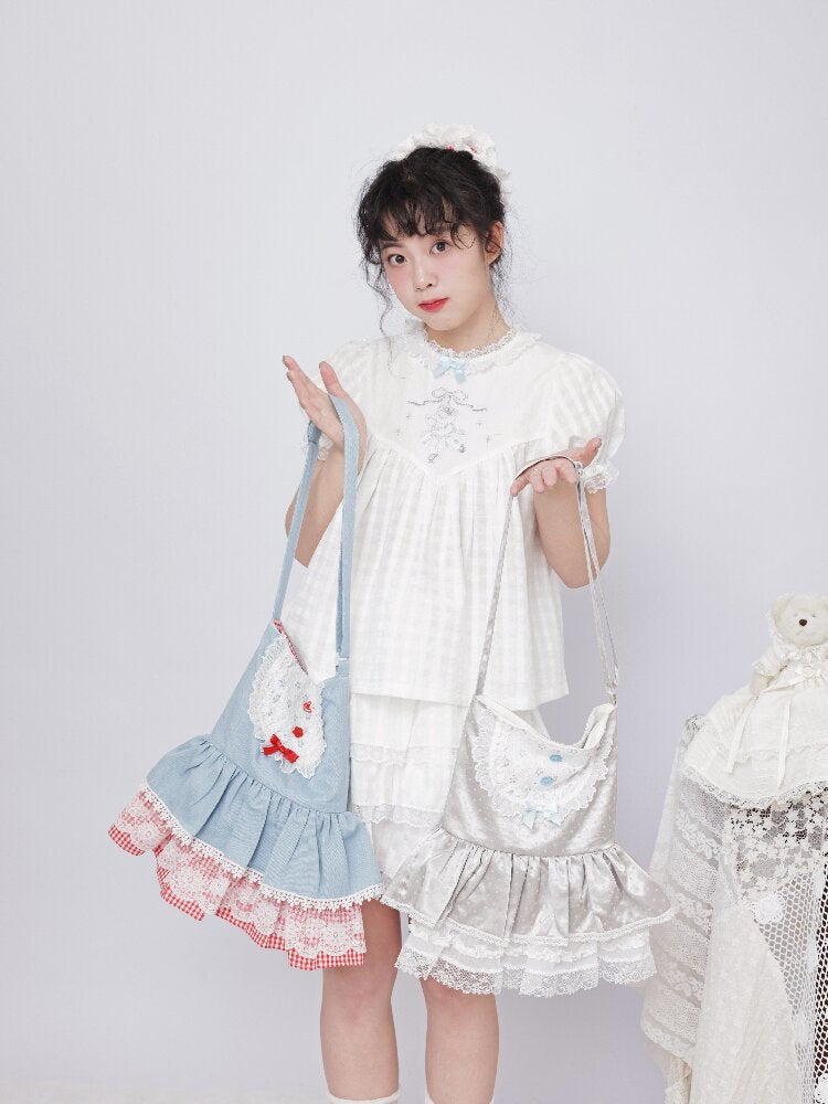Vintage Plaid Embroidered Shirt【s0000017483】