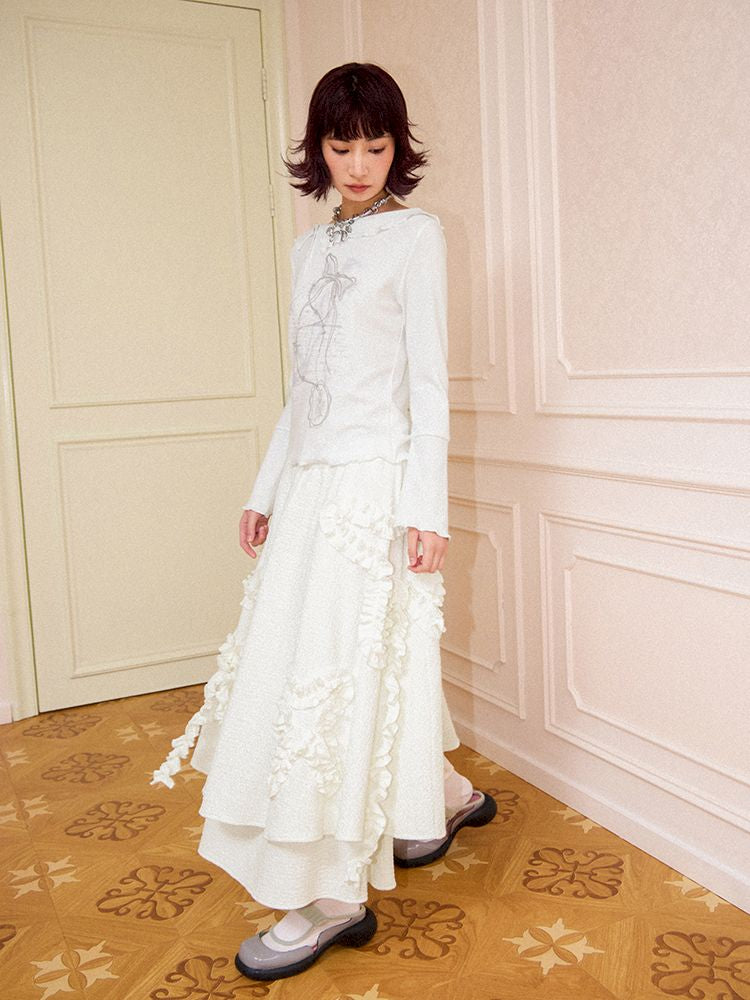 Butterfly Plate Flower Halter Skirt【s0000011642】