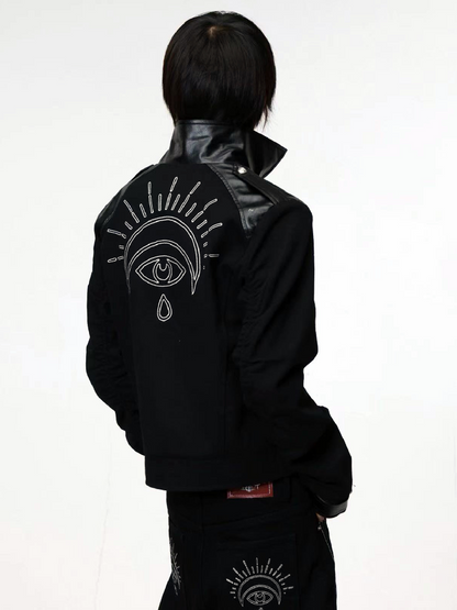 Brushed Patchwork Zipper Jacket【s0000018211】