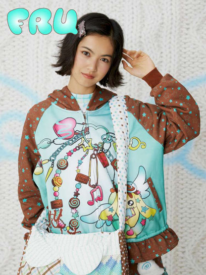 Printed Mint Chocolate Casual Sweatshirt【s0000014851】