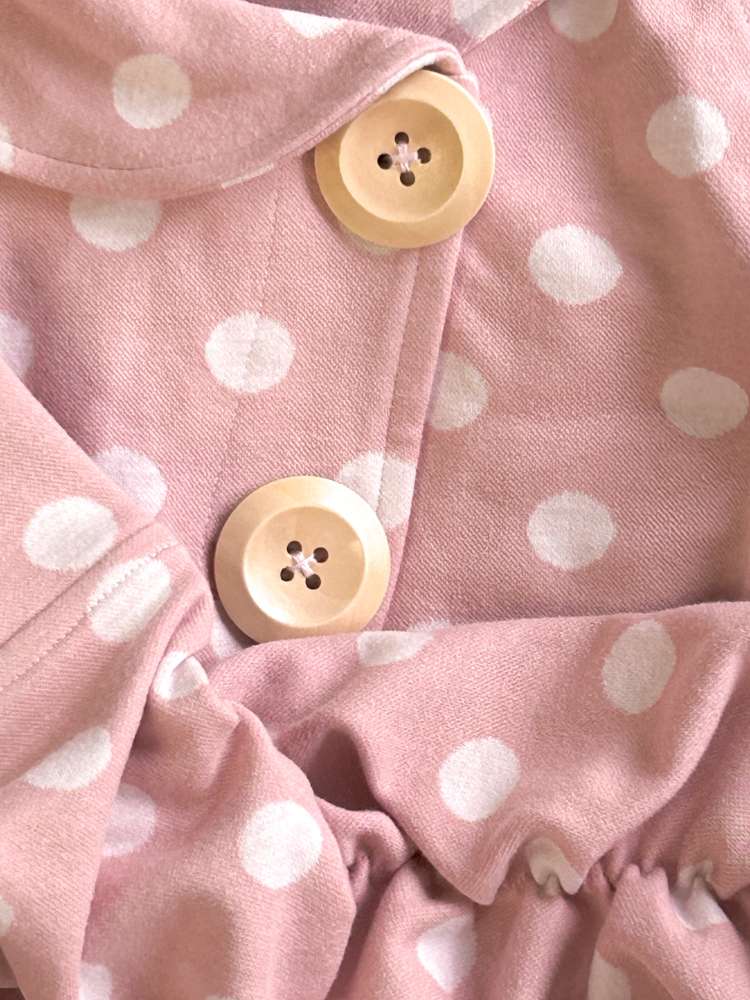 Wooden Button Polka Dot Jacket【s0000015201】