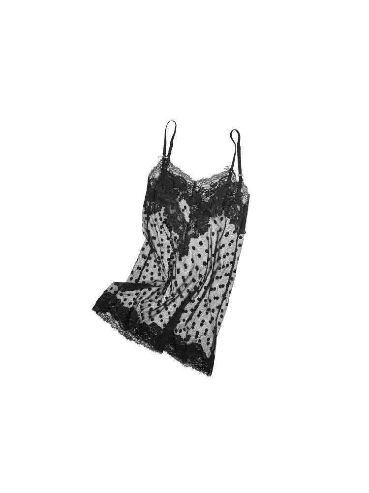 Lace See Through Halter Dress【s0000011602】