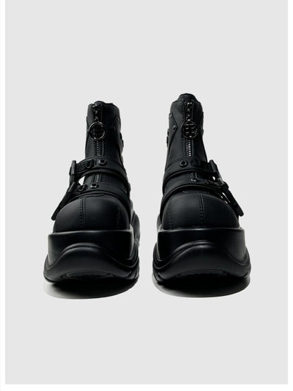 Punk Style Platform Belt Booties【s0000015708】
