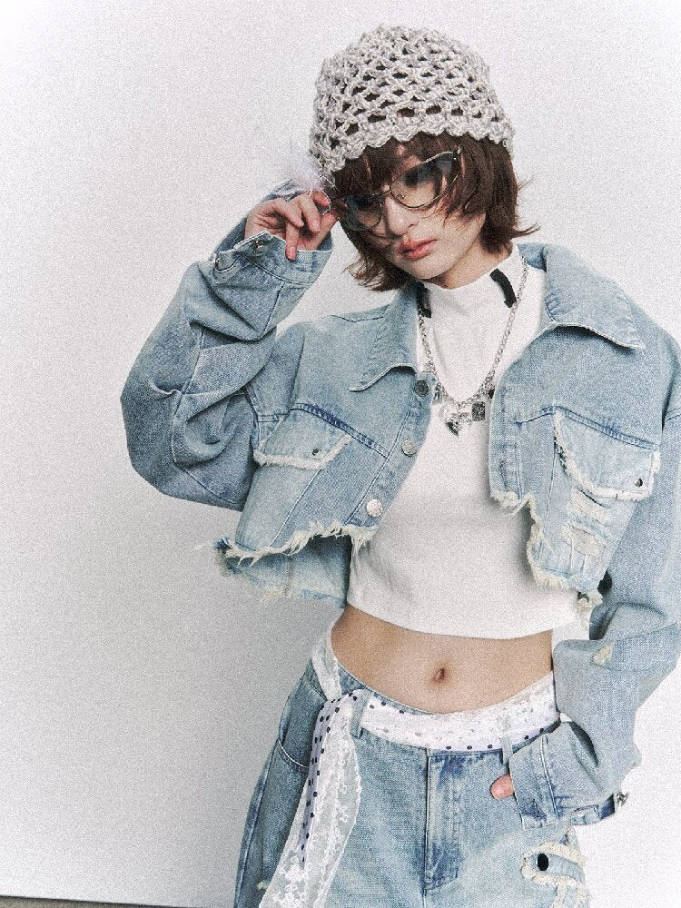Vintage Millennium Spice Girl Denim Short Jacket【s0000015969】