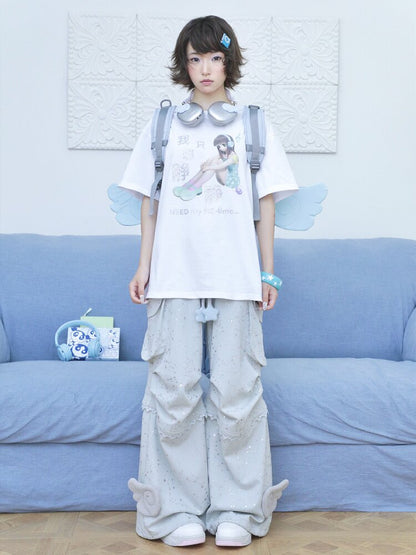 Sparkling Print Short Sleeve Tee【s0000017130】