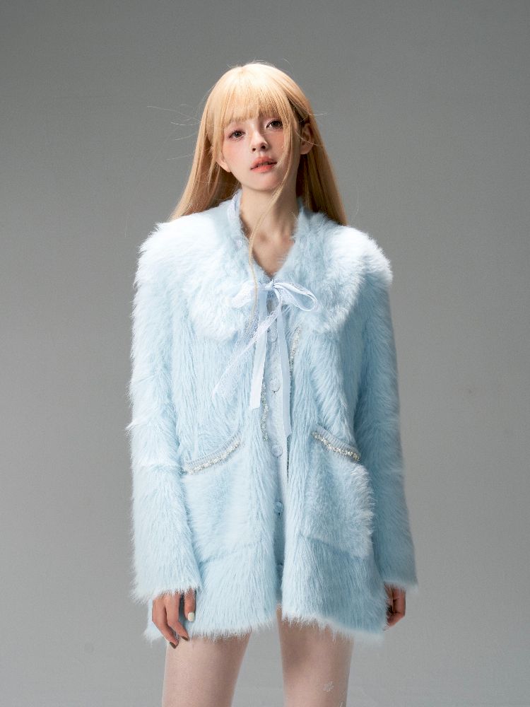 Knitted loose thickened sweater coat cardigan【s0000005324】