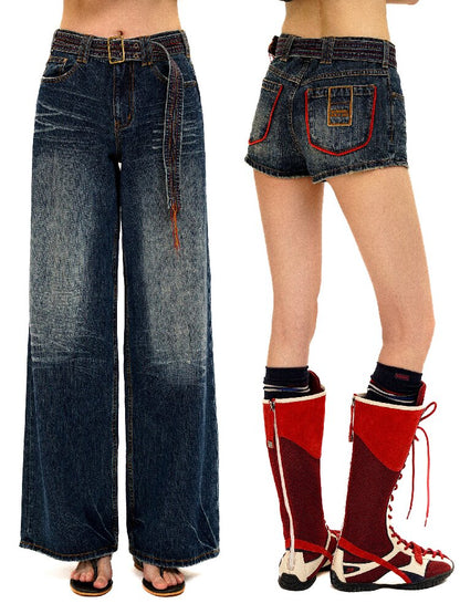 Vintage Bamboo Pleated Jeans【s0000016139】