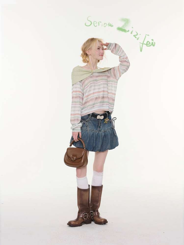 Spring Mist Butterfly Knit Top【s0000015428】