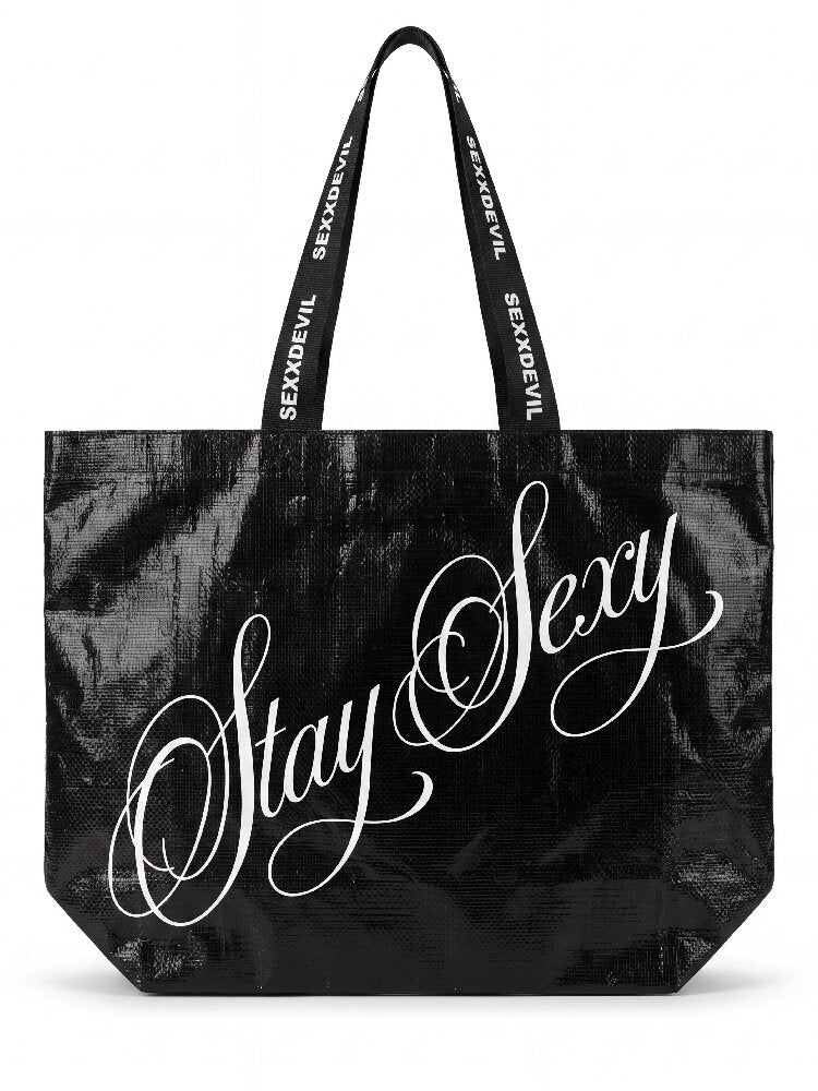 Large Capacity Logo Print Woven Bag【s0000018567】