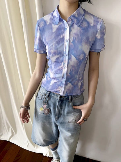 Wooden Ear Trim Slim Shirt【s0000012295】