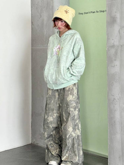 Star-Print Hooded Sweatshirt【s0000014437】