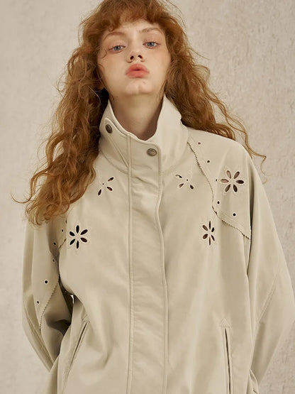Stand Collar Oversized Long Sleeve Jacket【s0000014072】