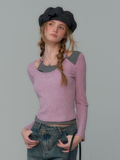 Slim Thin Knitted Bottom Shirt【s0000011488】