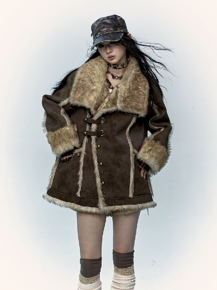 PUNK LAZY LOOSE FUR COAT [S0000011220]