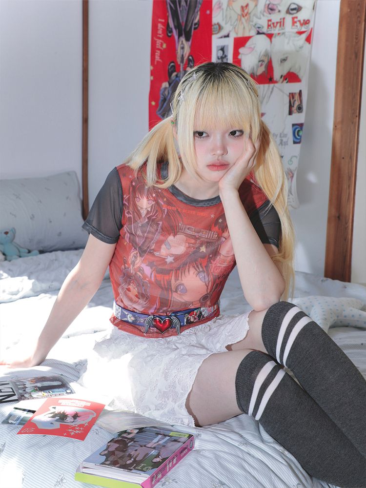 KillAngel Short Sleeve Mesh T-Shirt【s0000012329】