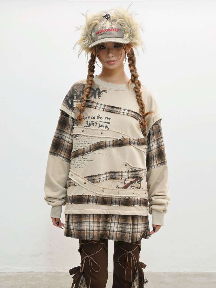 Wasteland Print Detachable Sweatshirt【s0000014831】