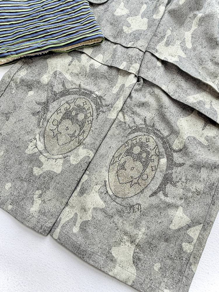 Rhinestone Paratrooper Camo Pants【s0000014449】