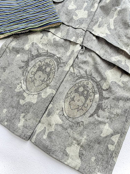 Rhinestone Paratrooper Camo Pants【s0000014449】