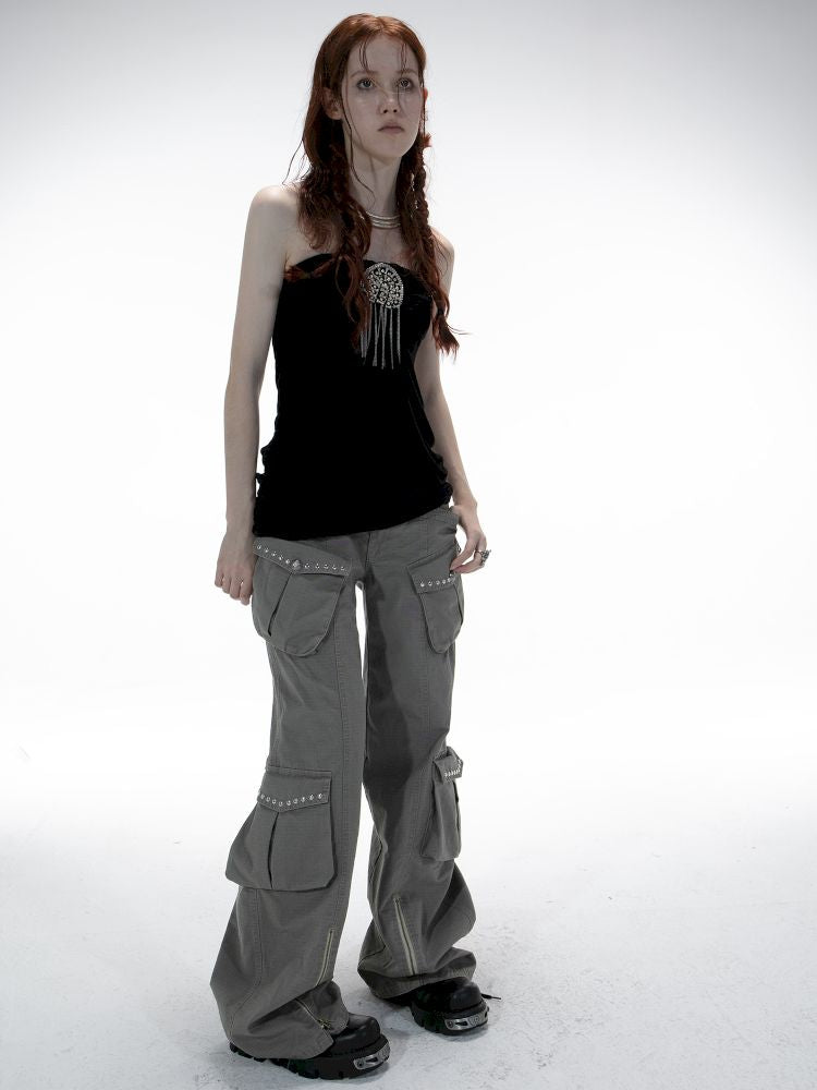 Wide Leg Narrow Crotch Work Pants【s0000012705】