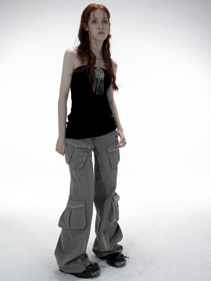 Wide Leg Narrow Crotch Work Pants【s0000012705】