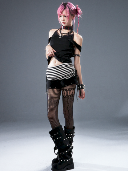 Low-Waist Knitted Bodycon Shorts【s0000012948】