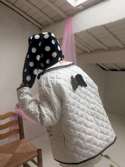 Notebook-Style Printed Cat Cotton Coat【s0000014527】
