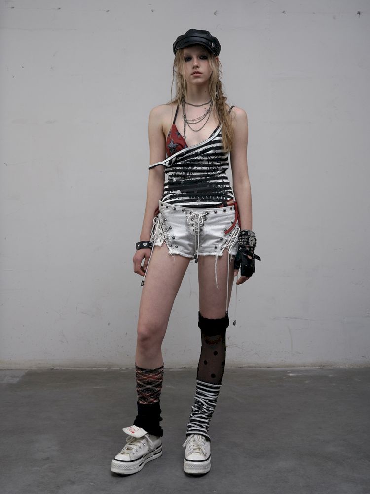 Printed Striped Camisole Tank Top【s0000012616】