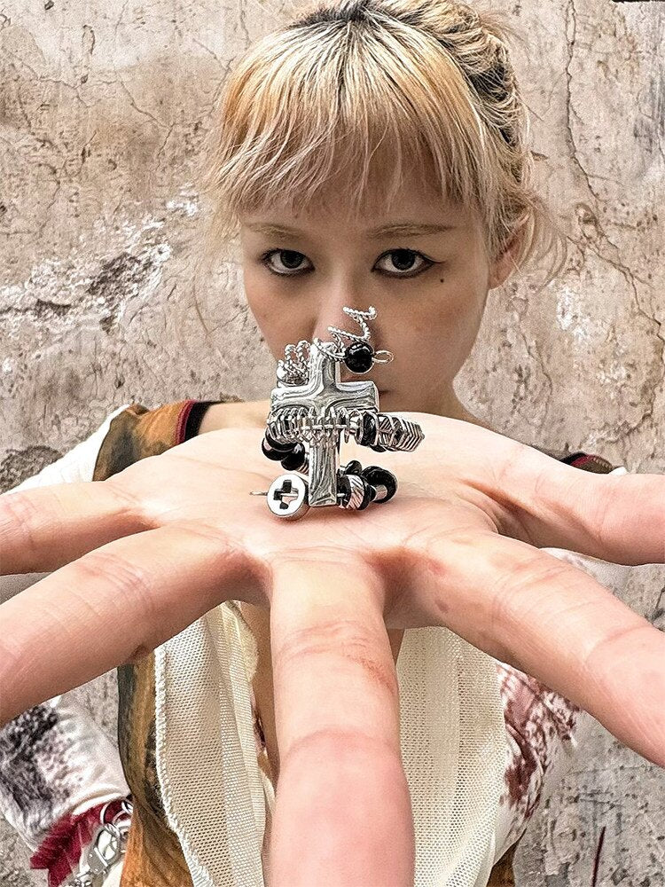 Hardcore Punk Design Closed Ring【s0000018890】