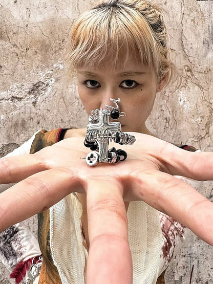 Hardcore Punk Design Closed Ring【s0000018890】