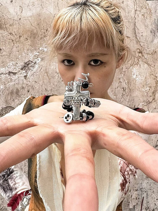Hardcore Punk Design Closed Ring【s0000018890】