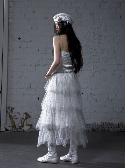 Irregular short strapless vest【s0000012783】