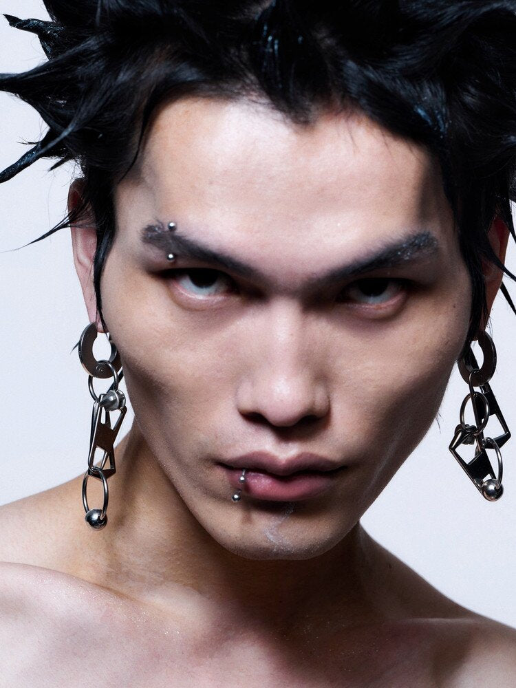 Titanium Steel Zipper Earring【s0000018895】