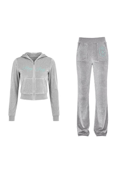 Velvet Slim Hooded Sports Set【s0000018568】