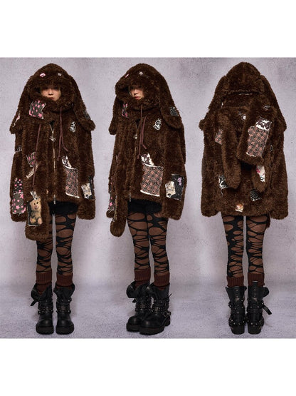 Rabbit Patch Fur Jacket【s0000019136】