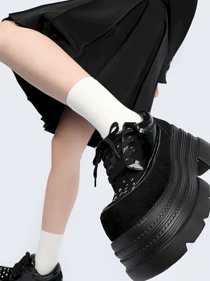 Punk-Chic Platform Ankle Boots【s0000014180】