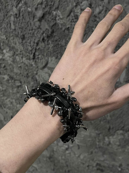 Heavy Work Handmade Cowhide Bracelet【s0000018879】