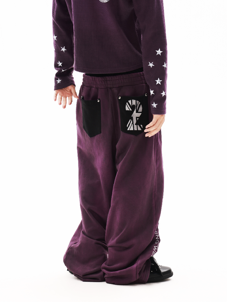 Washed Sprayed Skull Sweatpants【s0000018332】