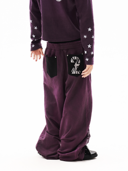 Washed Sprayed Skull Sweatpants【s0000018332】