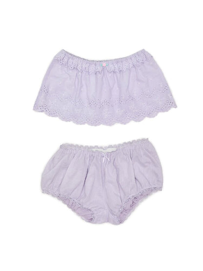 Jacquard Lace Cotton A-line Set【s0000016915】