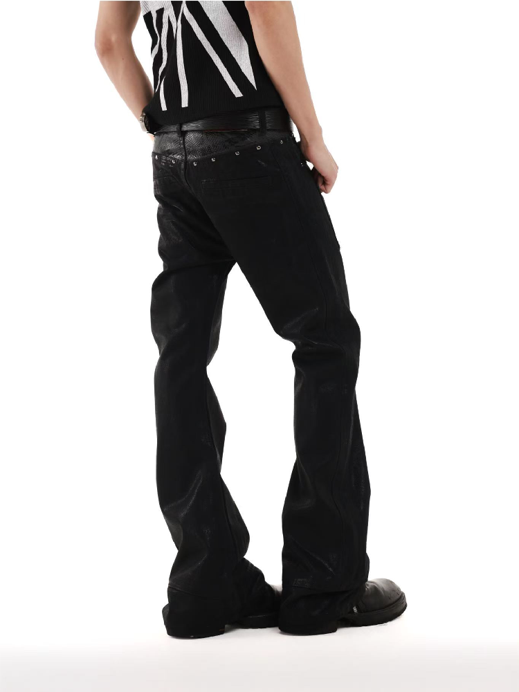 Snake Bronze Wax Scimitar Jeans【s0000018244】