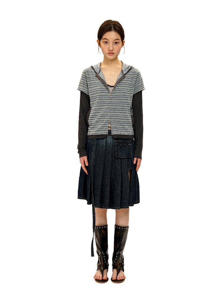 Tencel Wool Stripe Cardigan【s0000016418】