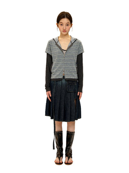 Tencel Wool Stripe Cardigan【s0000016418】