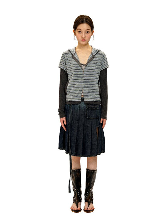 Tencel Wool Stripe Cardigan【s0000016418】