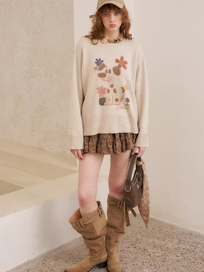 Openwork Oversized Pullover Knit Sweater【s0000014086】